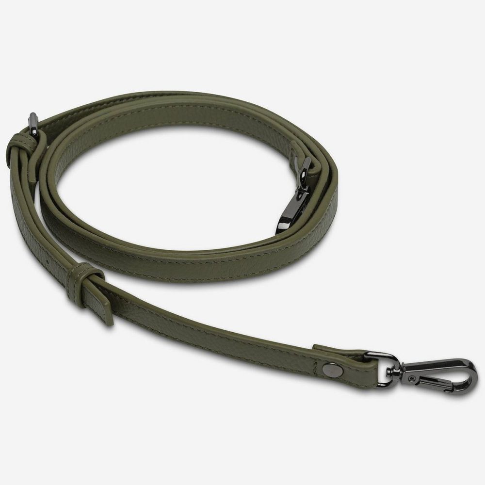 Bag Straps Khaki Leather Strap Thin - Khaki Status Anxiety Women - Image 2