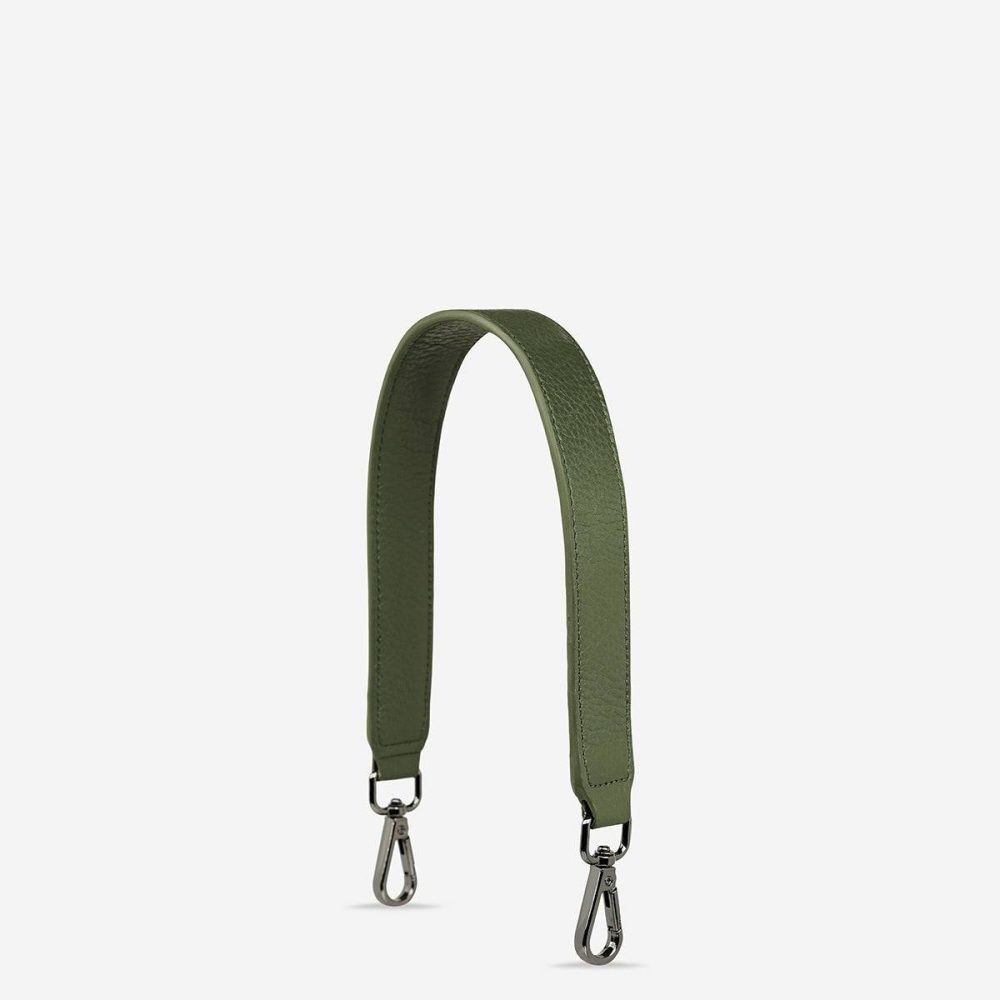 Bag Straps Khaki Women Leather Strap Short - Khaki Status Anxiety
