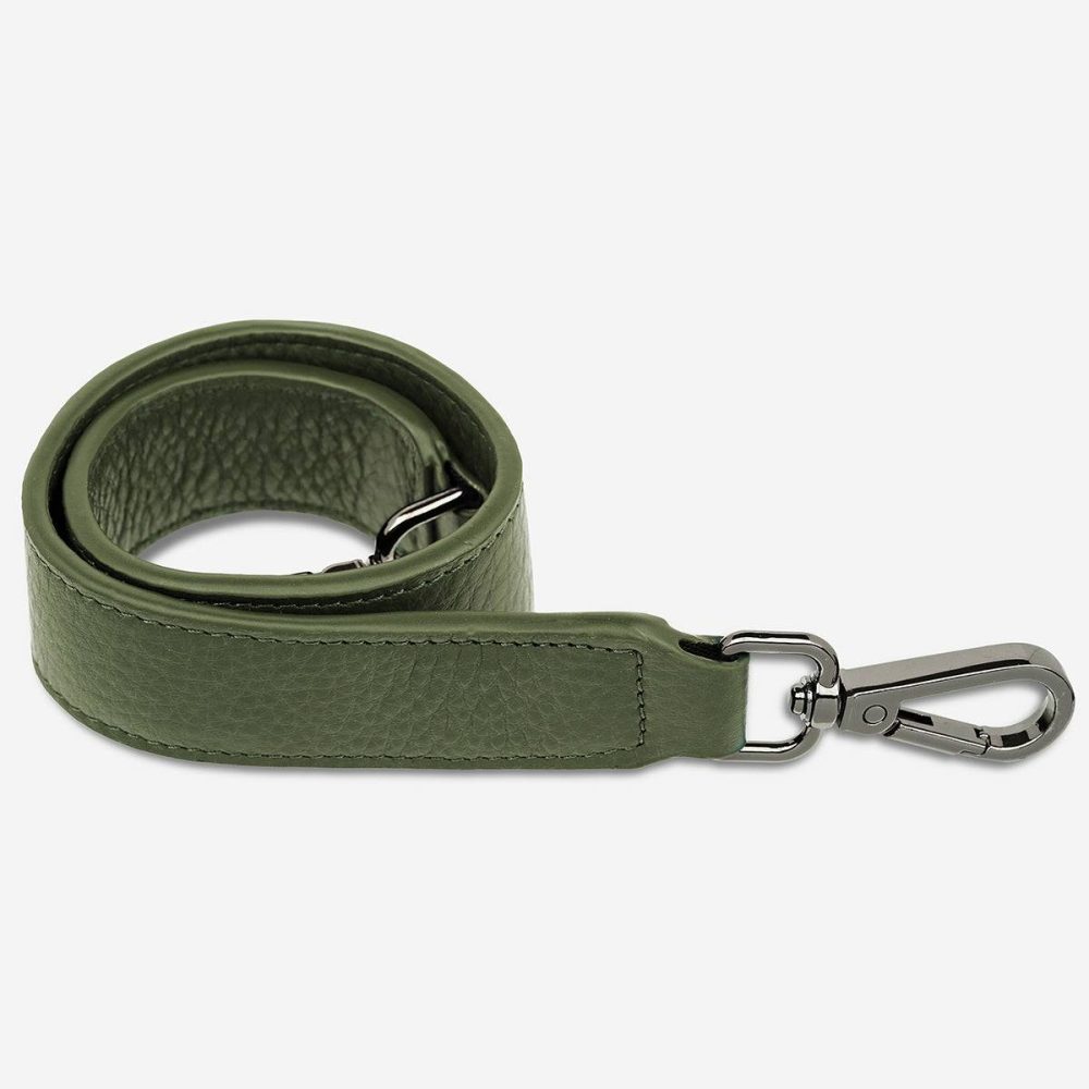 Bag Straps Khaki Women Leather Strap Short - Khaki Status Anxiety - Image 2