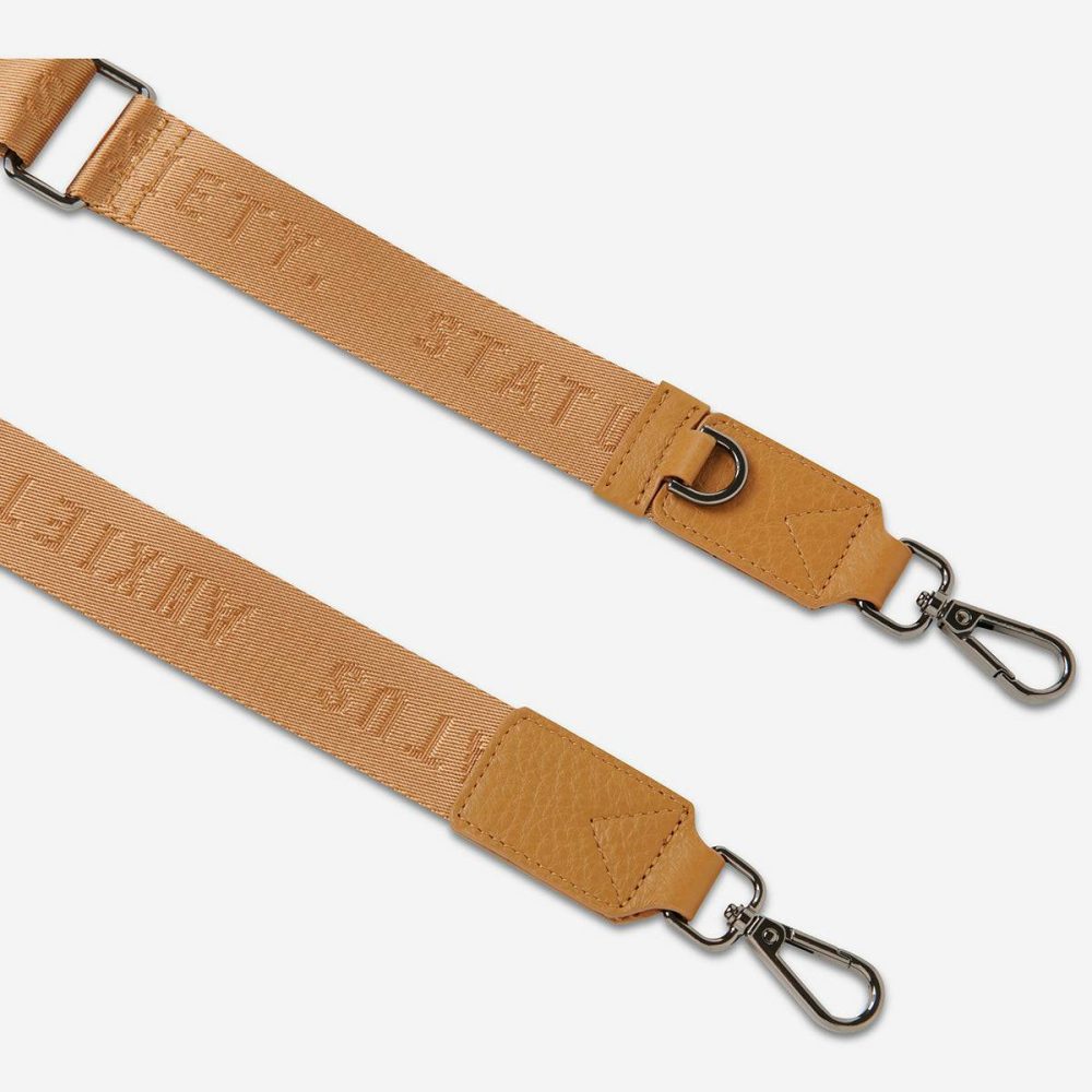 Bag Straps Web Strap Thin - Tan Women Status Anxiety Tan - Image 3