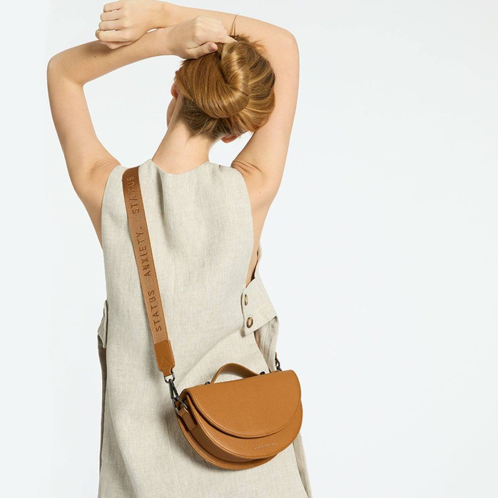 Bag Straps Web Strap Thin - Tan Women Status Anxiety Tan - Image 5
