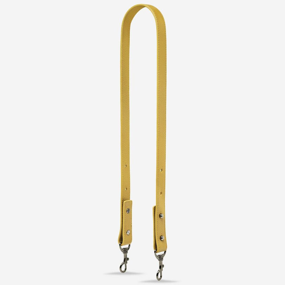 Bag Straps Women Buttermilk Leather Strap Medium - Buttermilk Status Anxiety