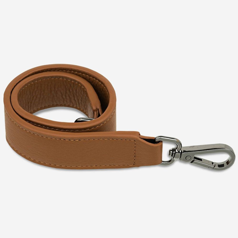 Bag Straps Women Status Anxiety Camel Leather Strap Short - Camel - Image 2