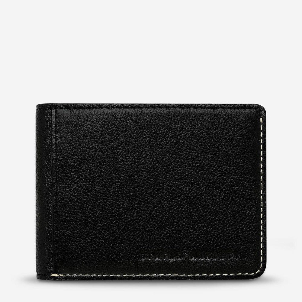 Bi-Fold Black Status Anxiety Ethan Wallet - Black Men