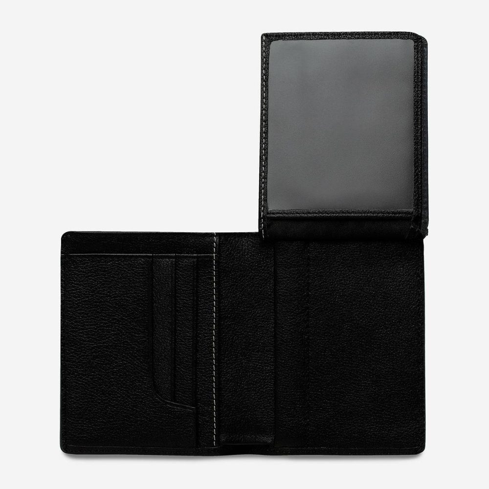 Bi-Fold Black Status Anxiety Men Nathaniel Wallet - Black - Image 4