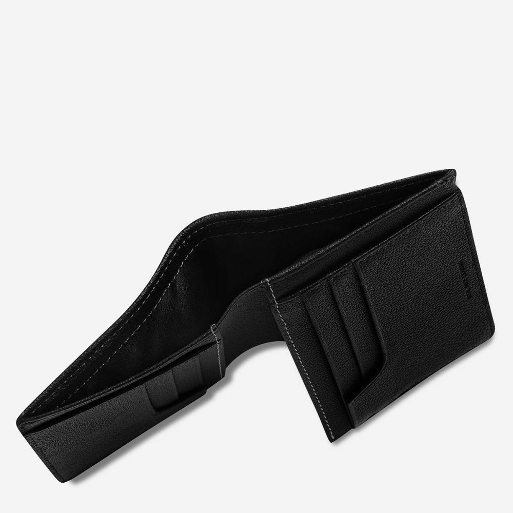 Bi-Fold Black Status Anxiety Men Nathaniel Wallet - Black - Image 5