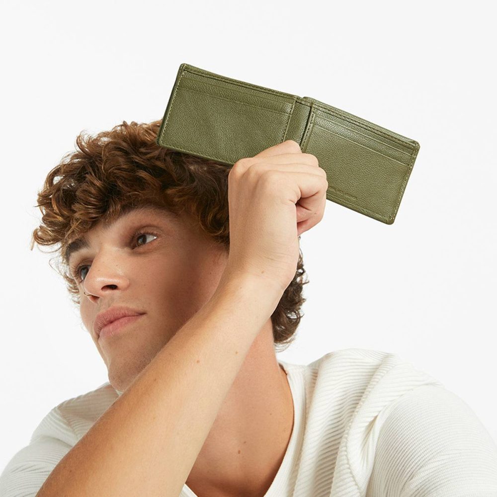 Bi-Fold Men Jonah Wallet - Khaki Khaki Status Anxiety - Image 5