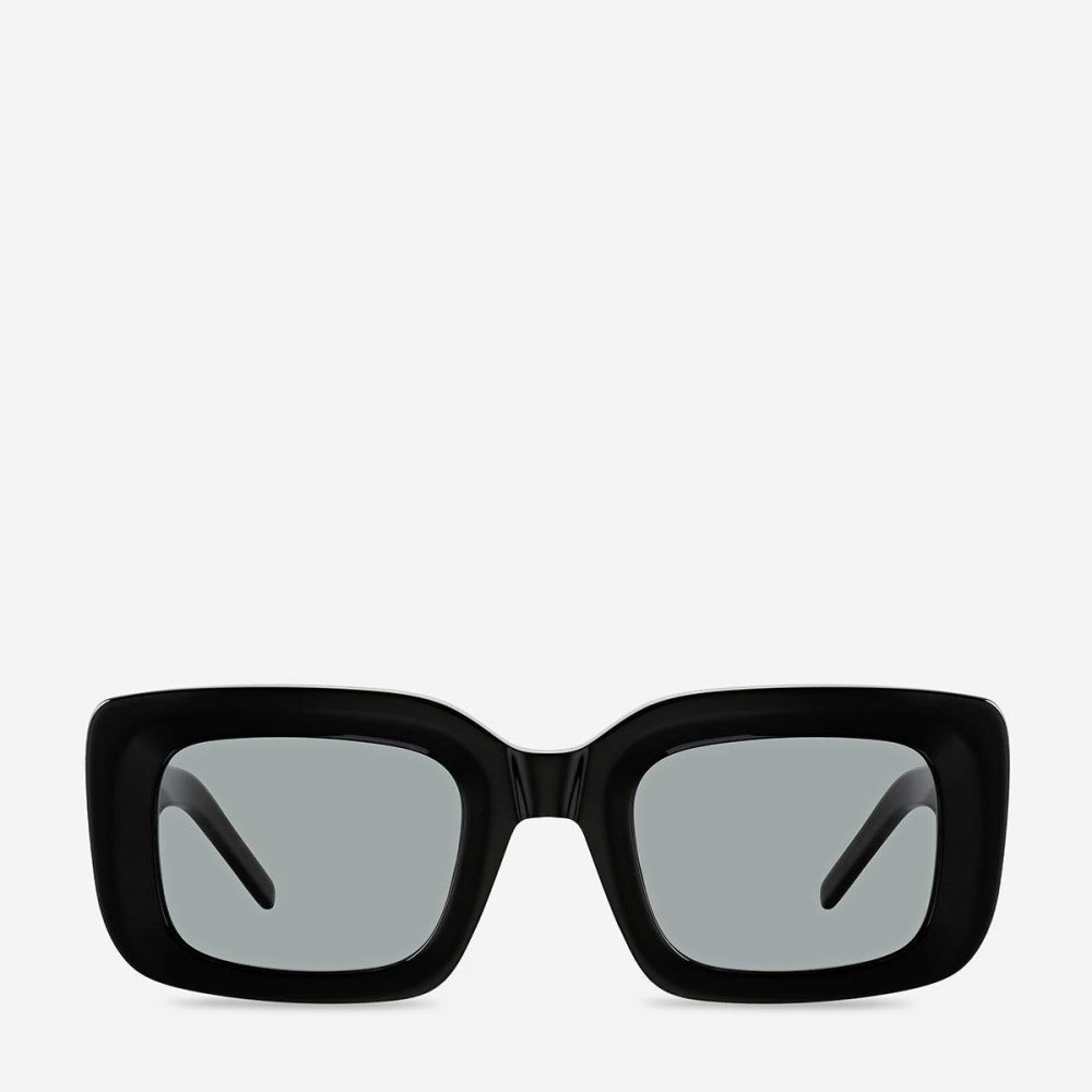 Black Unyielding Sunglasses - Black Women Status Anxiety Sunglasses