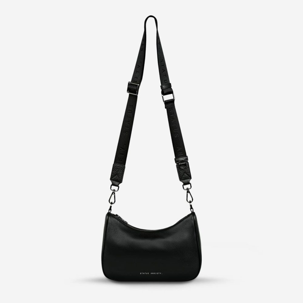Black Women Status Anxiety Handbags Look Both Ways Bag - Black - Image 3