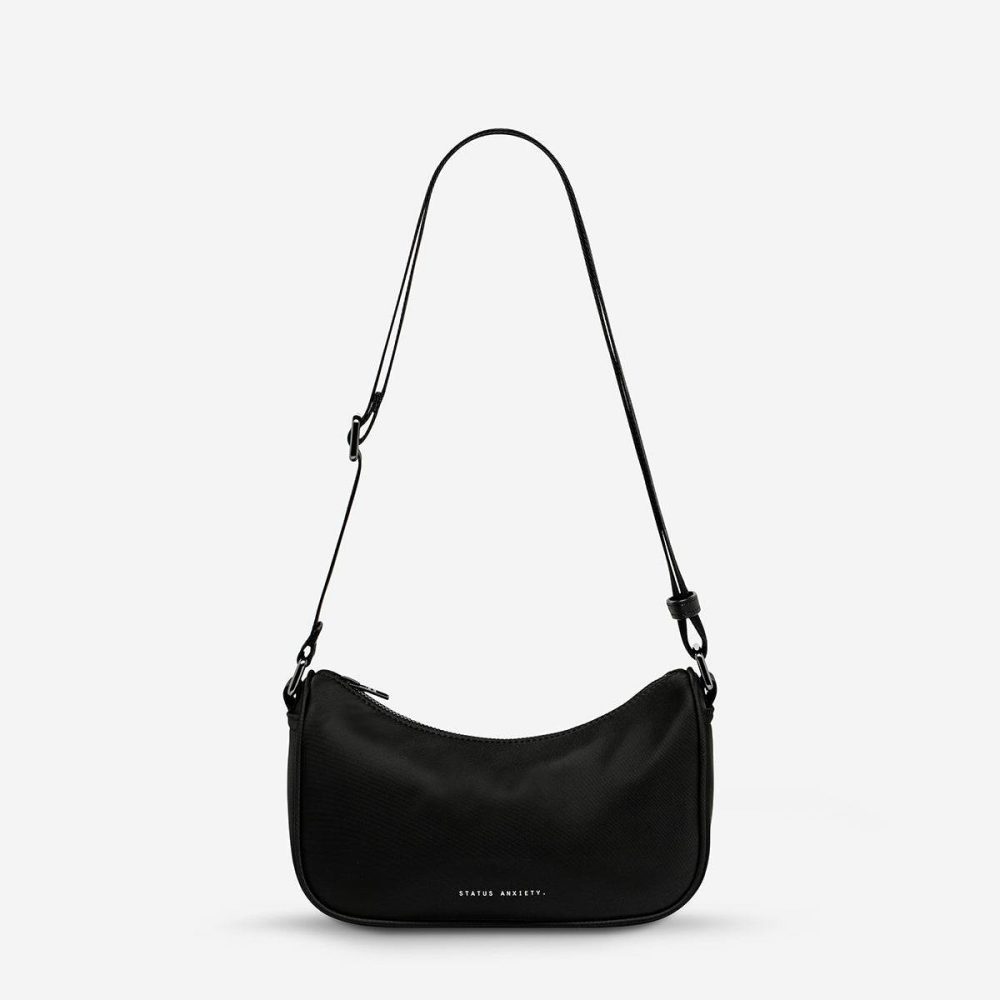 Black Women Vida Recycled Bag - Black Crossbody Status Anxiety