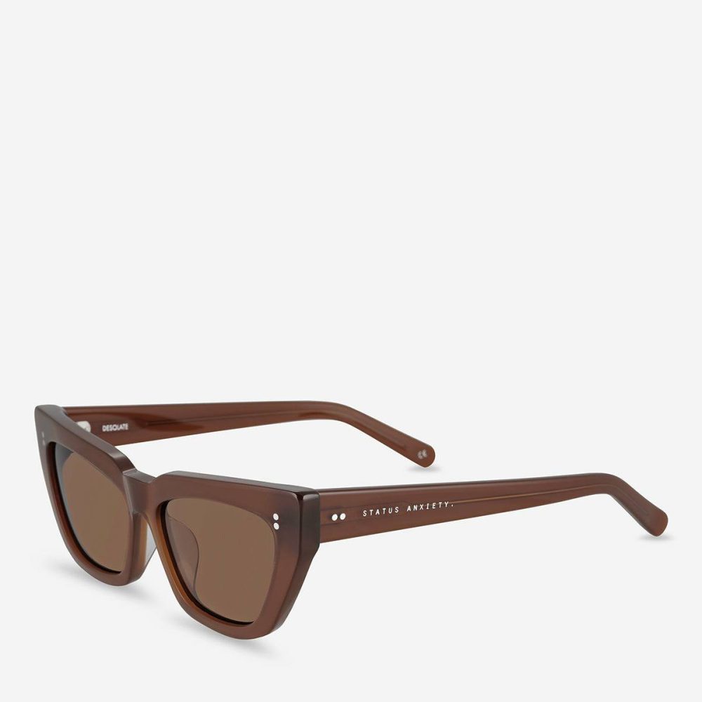 Brown Status Anxiety Sunglasses Women Desolate Sunglasses - Brown - Image 2