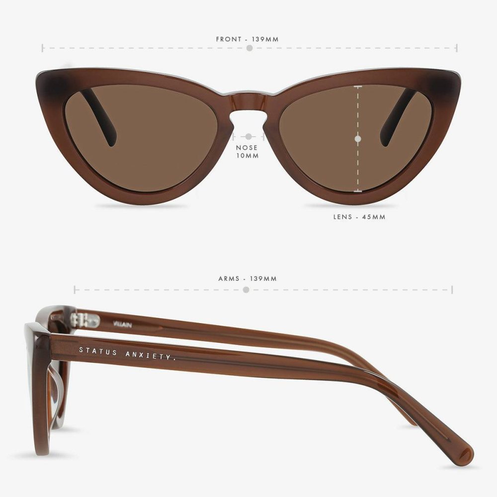 Brown Villain Sunglasses - Brown Sunglasses Women Status Anxiety - Image 5