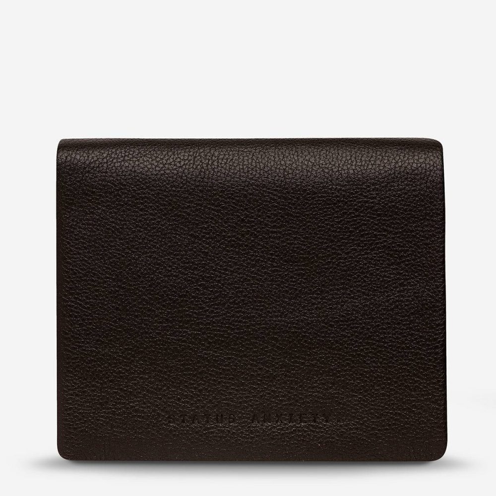 Chocolate Nathaniel Wallet - Chocolate Bi-Fold Men Status Anxiety
