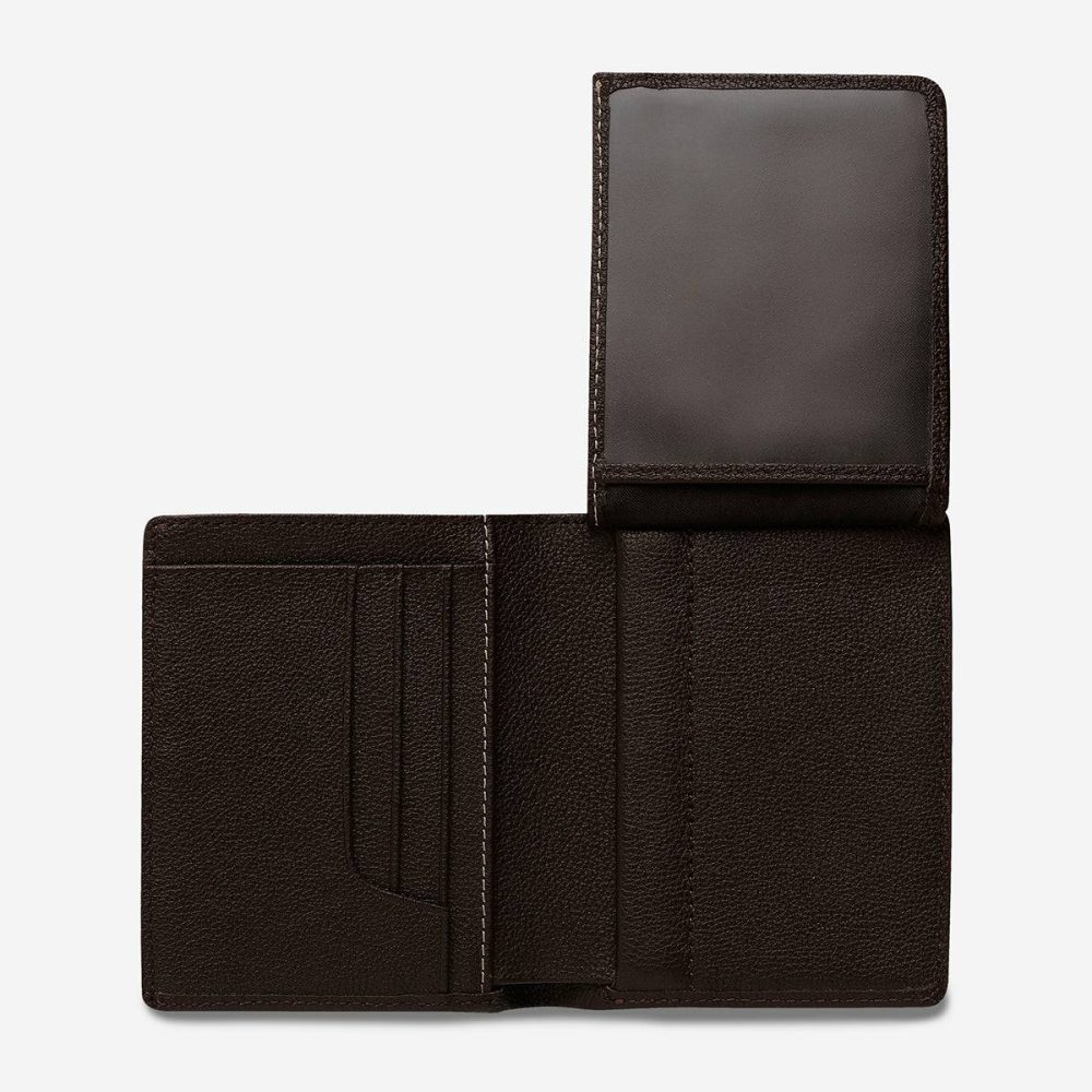Chocolate Nathaniel Wallet - Chocolate Bi-Fold Men Status Anxiety - Image 4