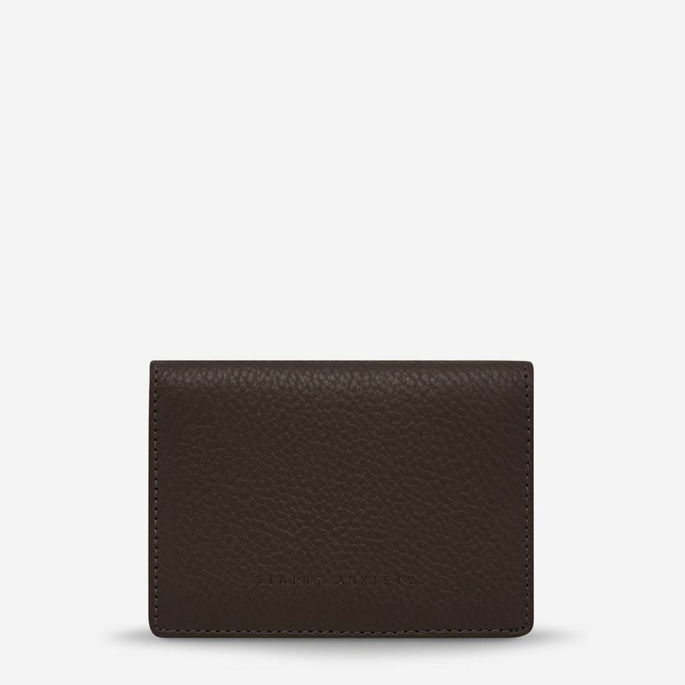 Cocoa Status Anxiety Easy Does It Wallet - Cocoa Extra Small Women