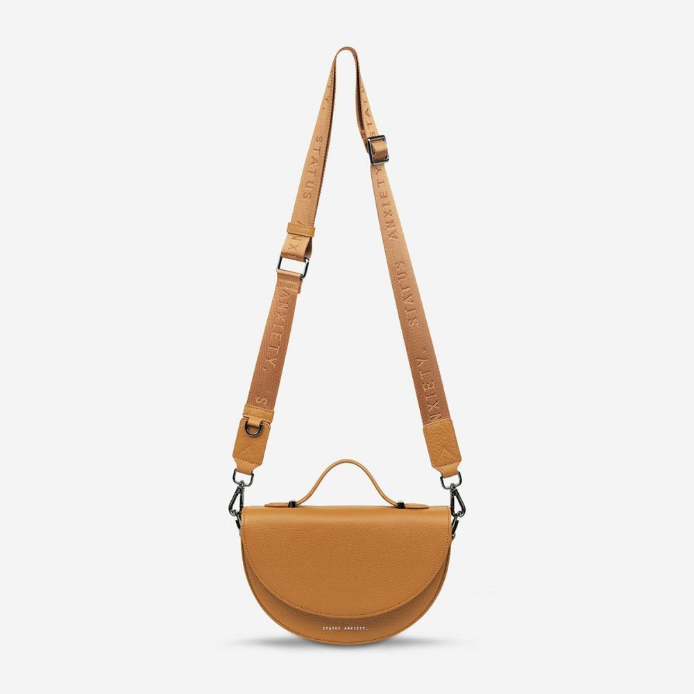 Crossbody Women Tan Status Anxiety All Nighter Bag With Webbed Strap - Tan
