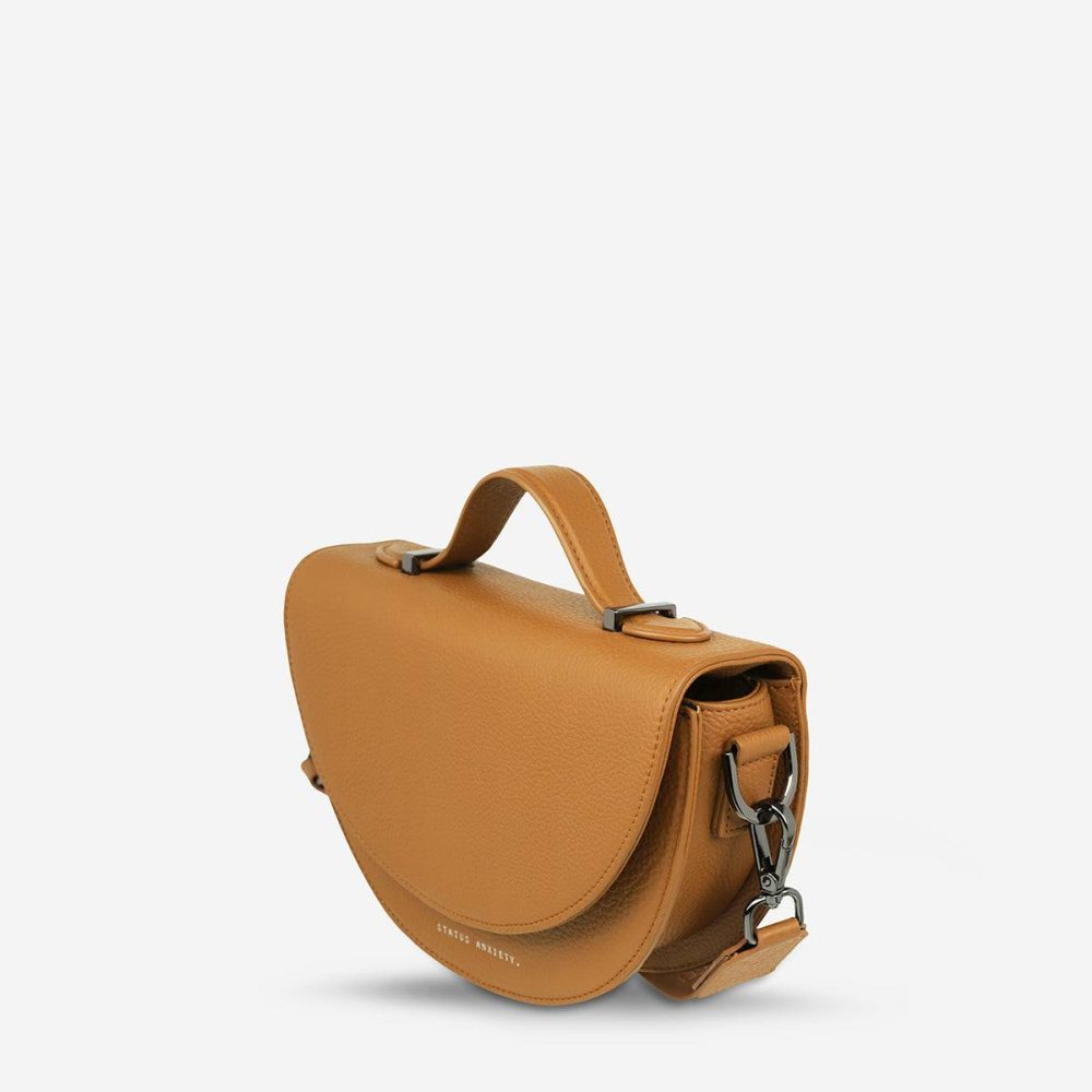 Crossbody Women Tan Status Anxiety All Nighter Bag With Webbed Strap - Tan - Image 3