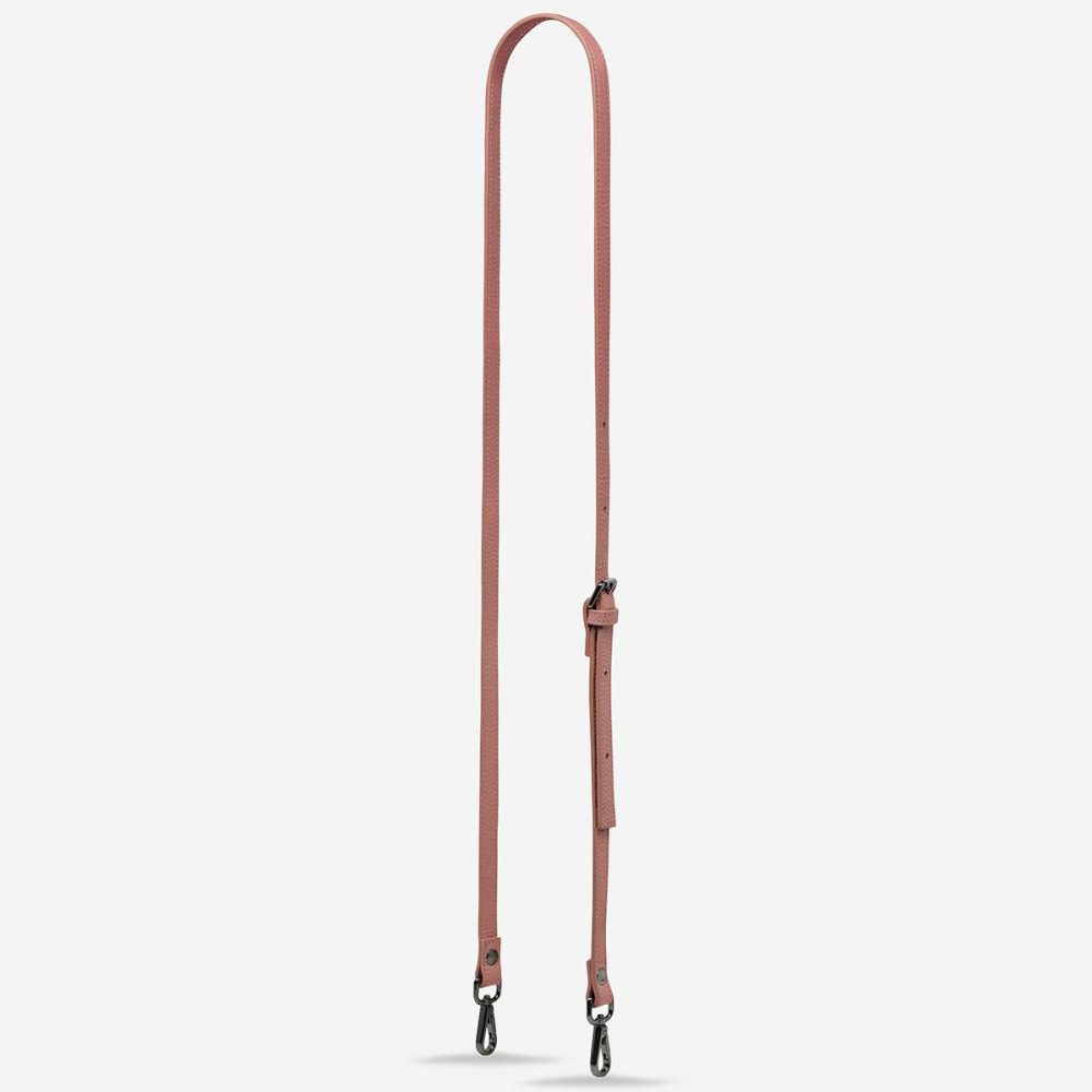 Dusty Rose Status Anxiety Women Leather Strap Thin - Dusty Rose Bag Straps