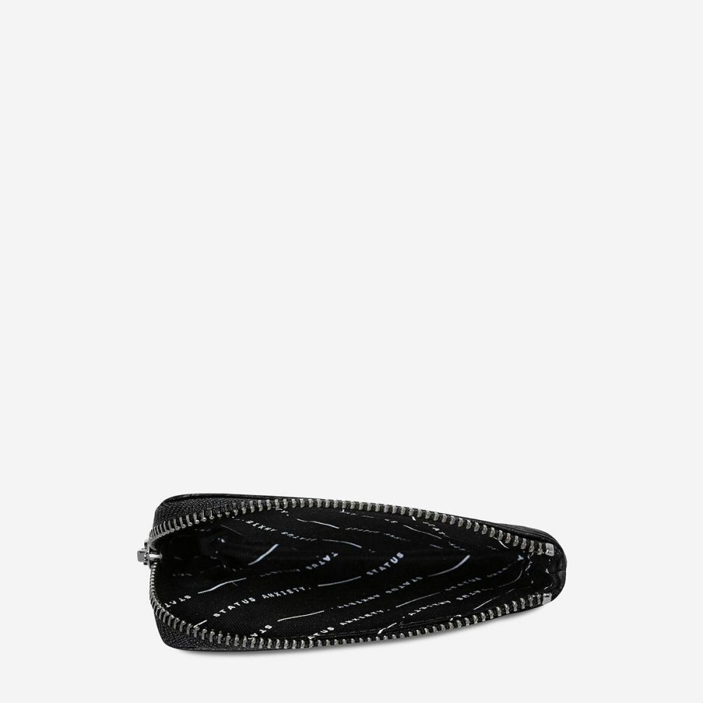 Extra Small Women Status Anxiety Black Left Behind Wallet - Black - Image 3