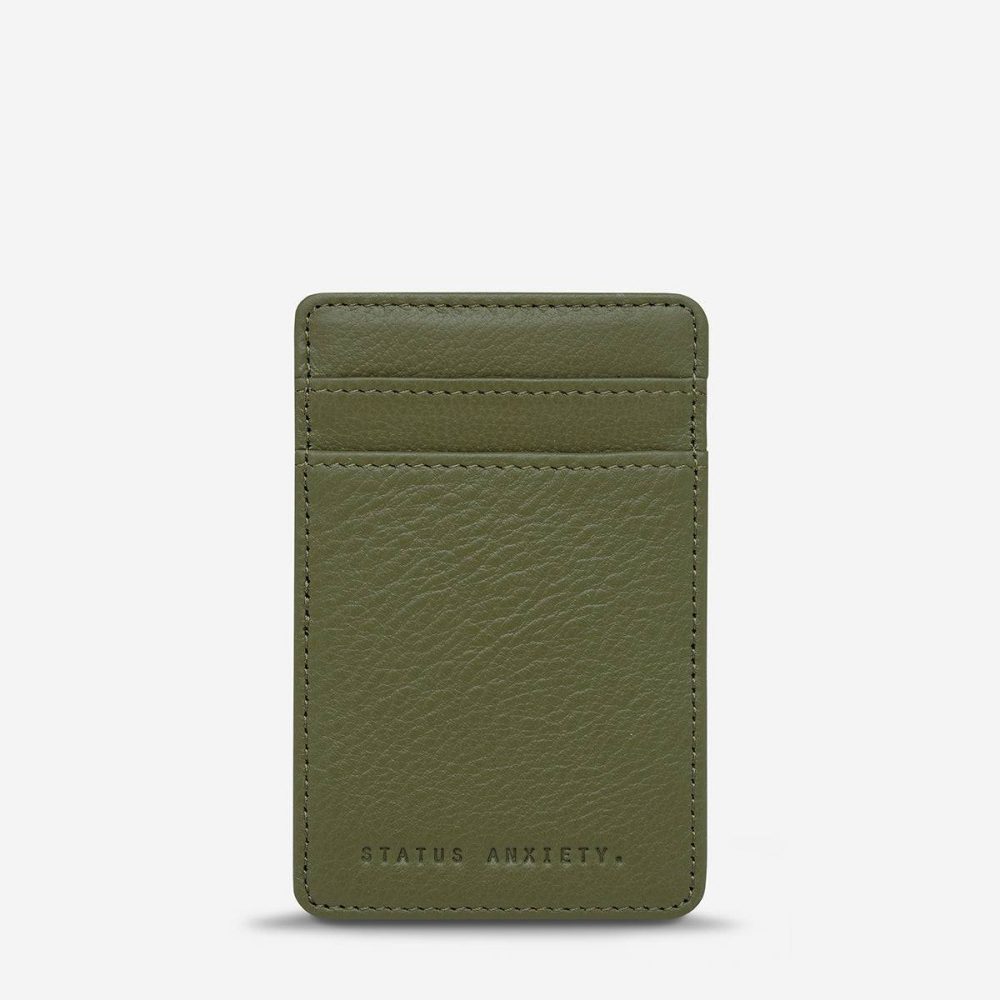 Flip Wallet - Khaki Status Anxiety Men Khaki Card Holders