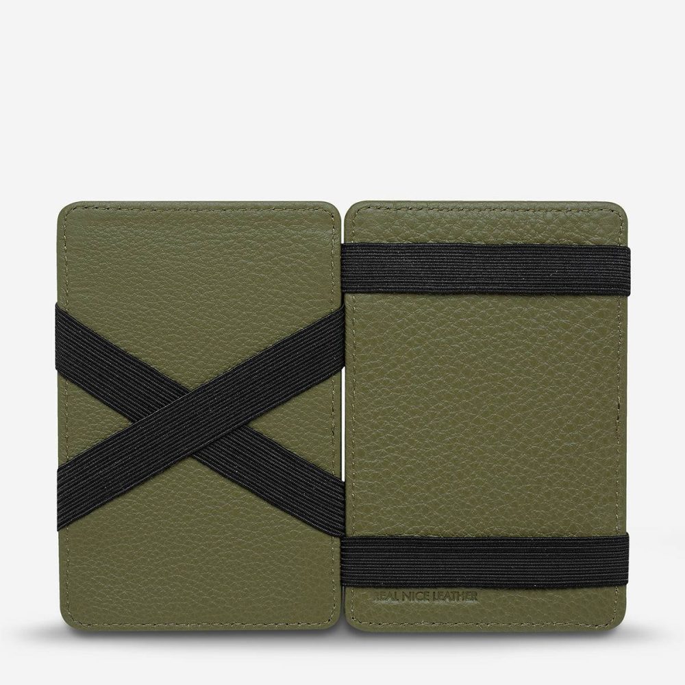 Flip Wallet - Khaki Status Anxiety Men Khaki Card Holders - Image 2