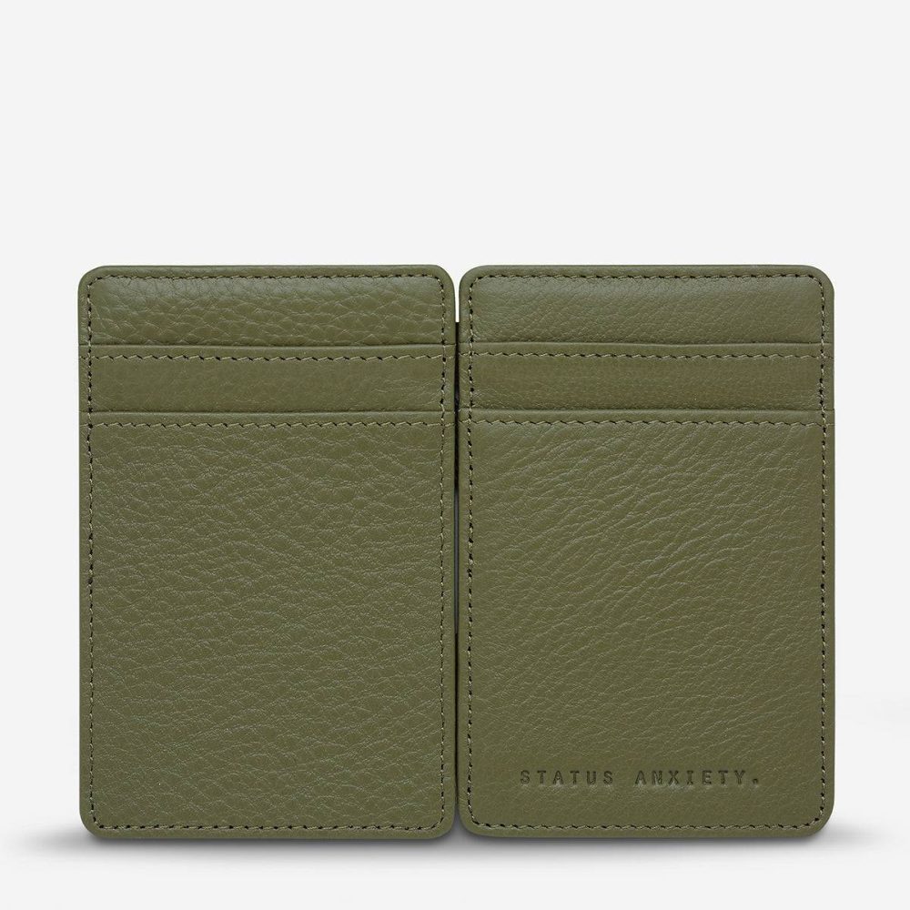 Flip Wallet - Khaki Status Anxiety Men Khaki Card Holders - Image 3