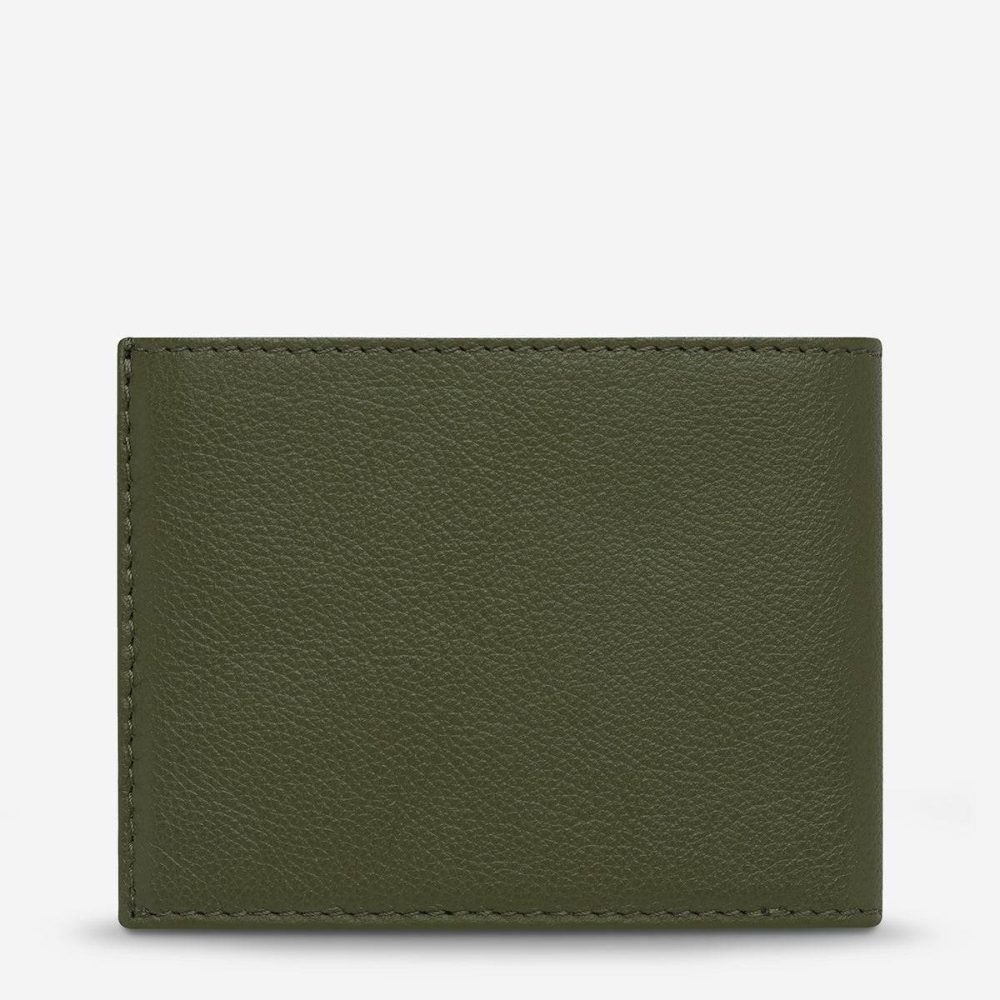 Khaki Men Noah Wallet - Khaki Status Anxiety Tri-Fold - Image 2