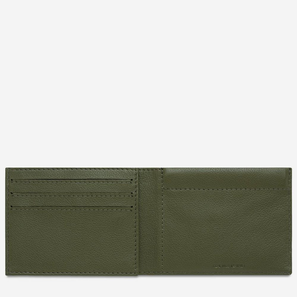 Khaki Men Noah Wallet - Khaki Status Anxiety Tri-Fold - Image 3