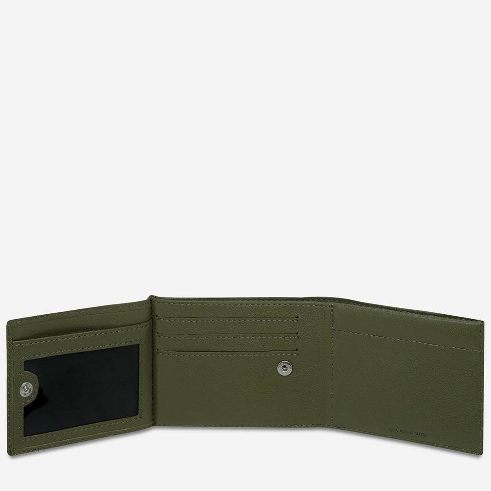 Khaki Men Noah Wallet - Khaki Status Anxiety Tri-Fold - Image 4