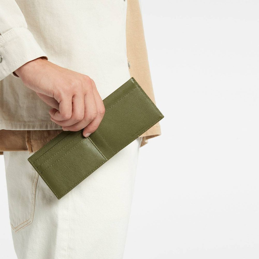 Khaki Men Noah Wallet - Khaki Status Anxiety Tri-Fold - Image 5
