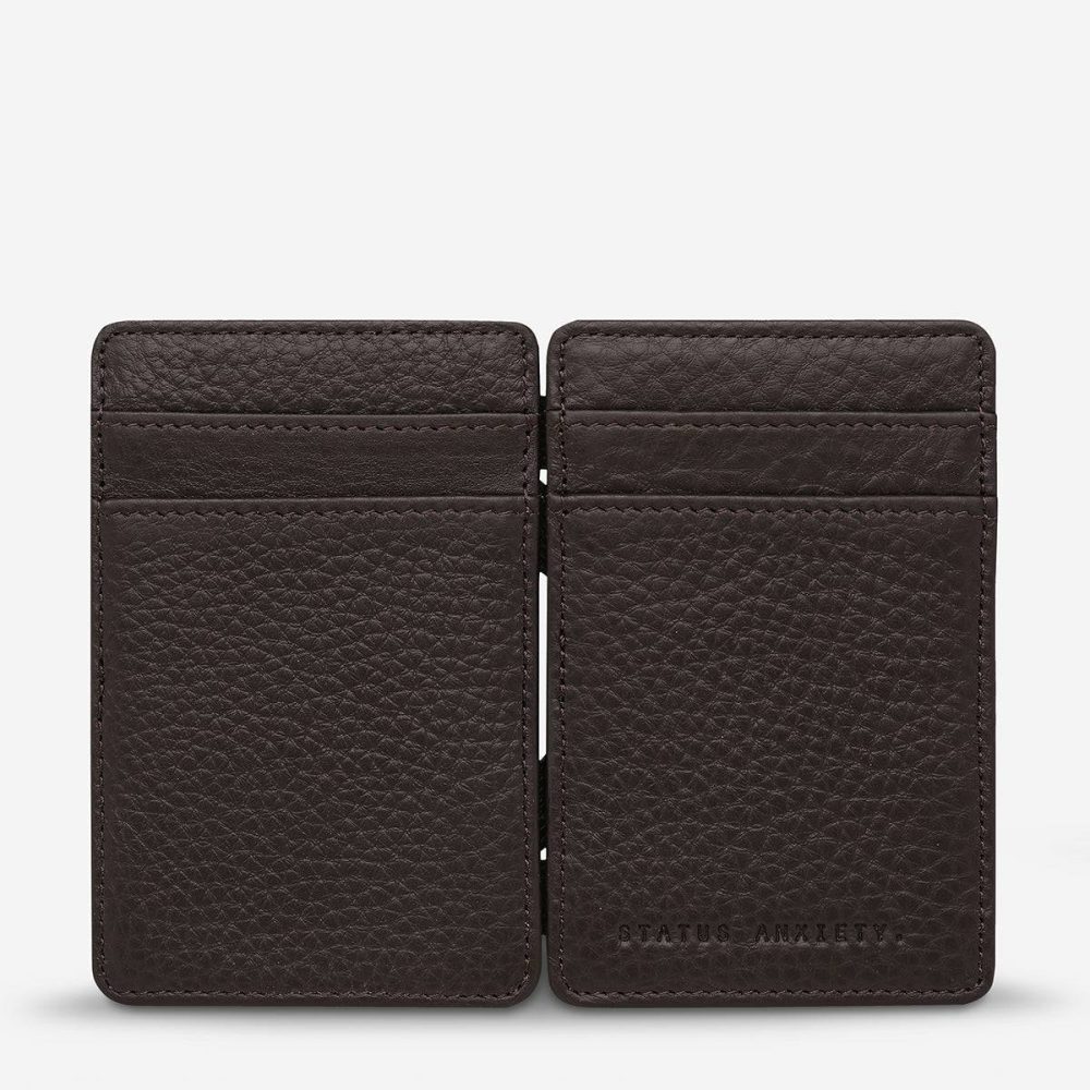 Men Card Holders Flip Wallet - Chocolate Chocolate Status Anxiety - Image 3