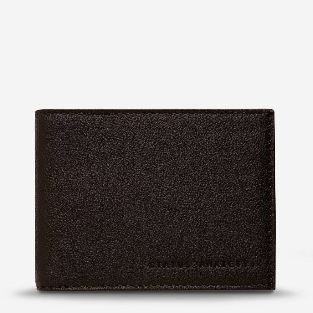 Noah Wallet - Chocolate Men Chocolate Tri-Fold Status Anxiety