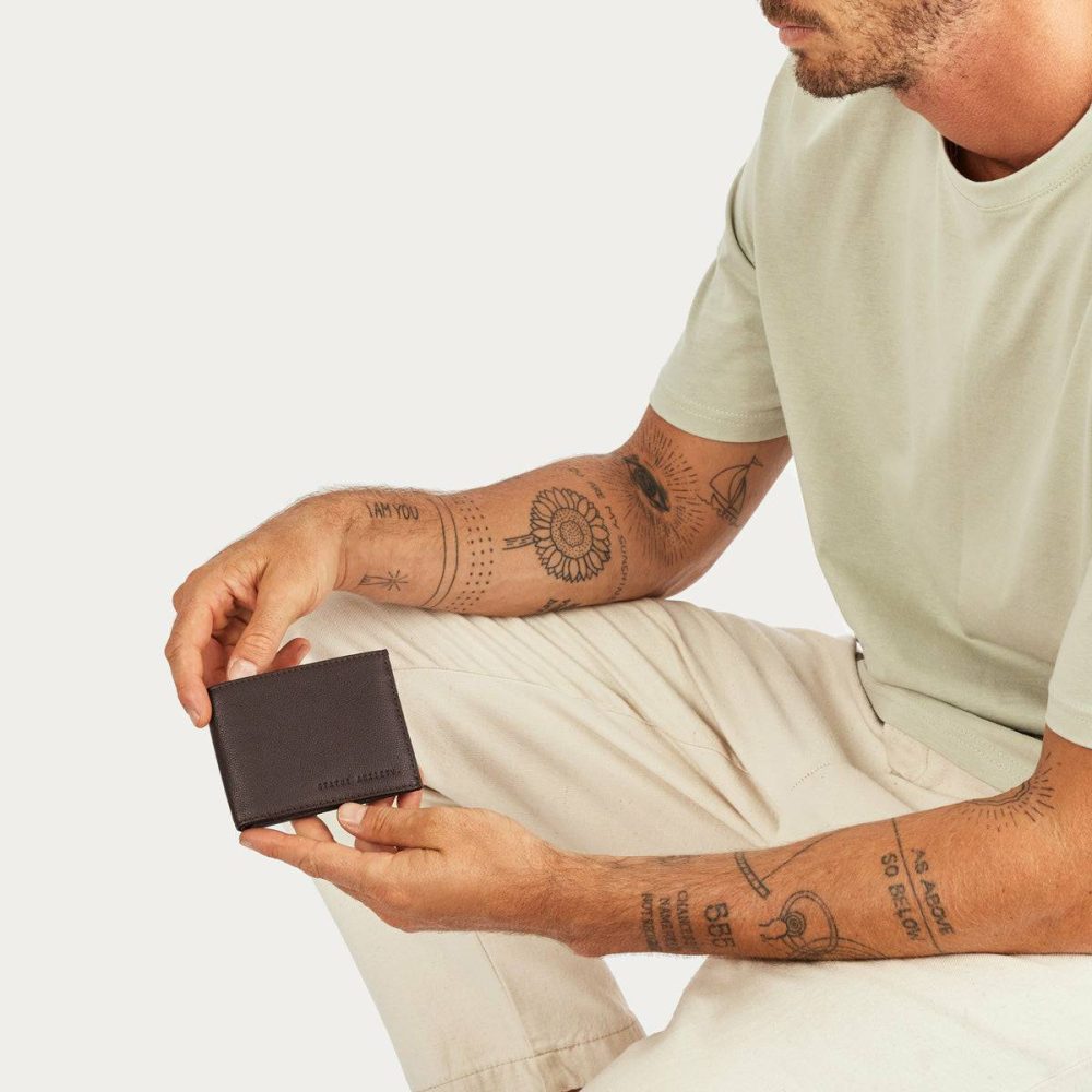Noah Wallet - Chocolate Men Chocolate Tri-Fold Status Anxiety - Image 5