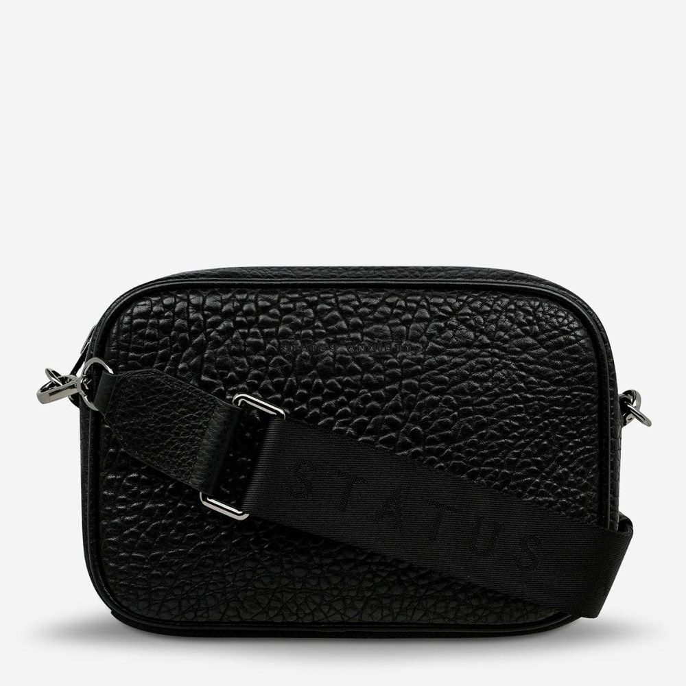 Plunder Bag With Webbed Strap - Black Bubble Status Anxiety Women Black Bubble Crossbody - Image 2