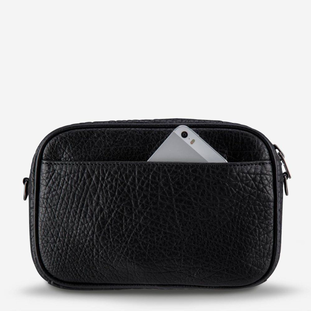Plunder Bag With Webbed Strap - Black Bubble Status Anxiety Women Black Bubble Crossbody - Image 3