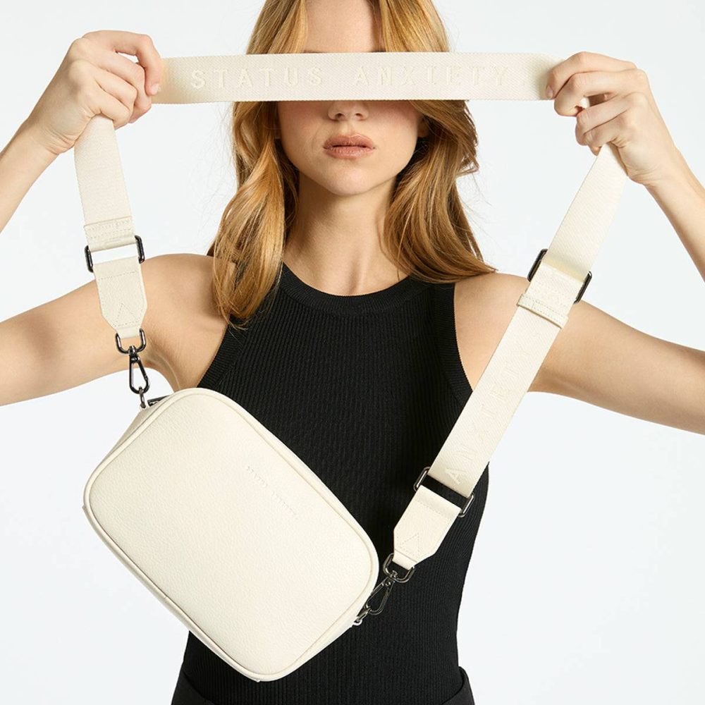 Plunder Bag With Webbed Strap - Chalk Chalk Women Crossbody Status Anxiety - Image 4