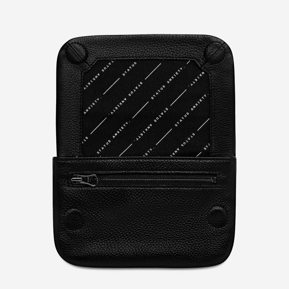 Small Black Women Status Anxiety Impermanent Wallet - Black - Image 3
