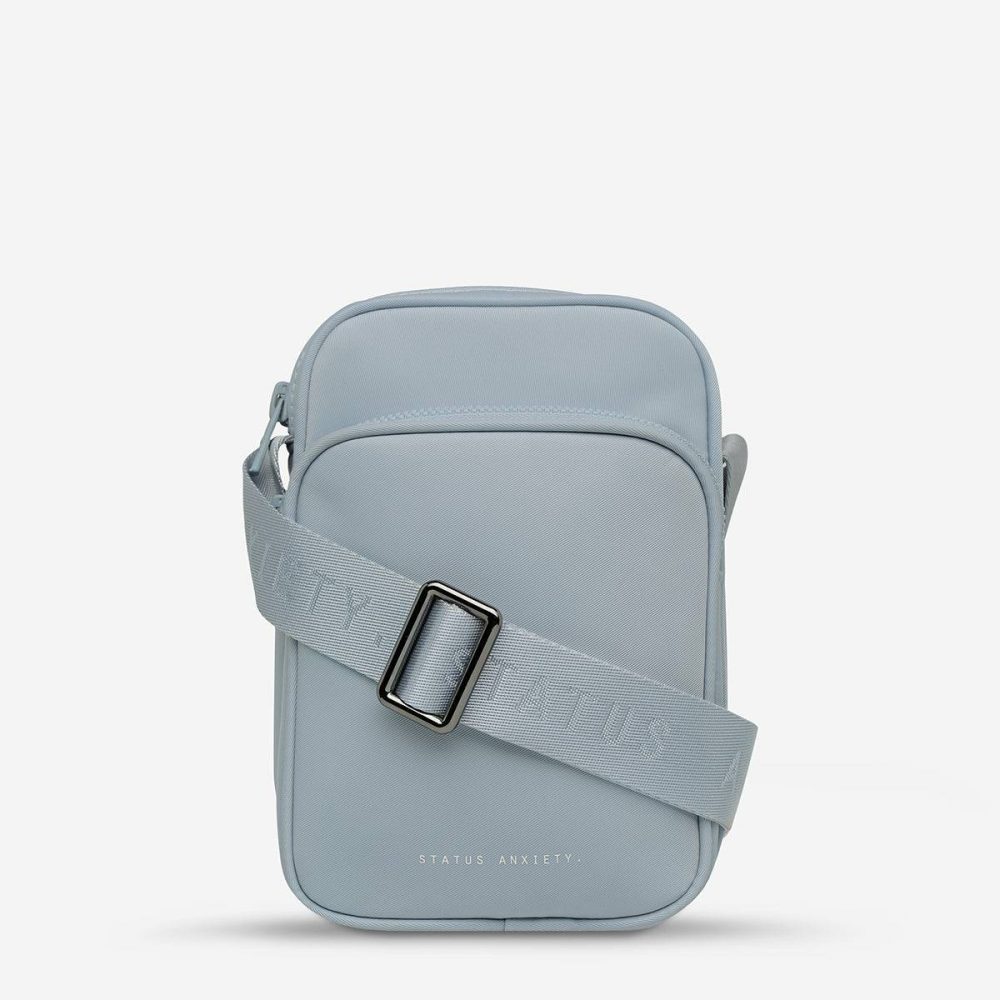 Soft Blue Winnie Recycled Bag - Soft Blue Status Anxiety Crossbody Women - Image 3
