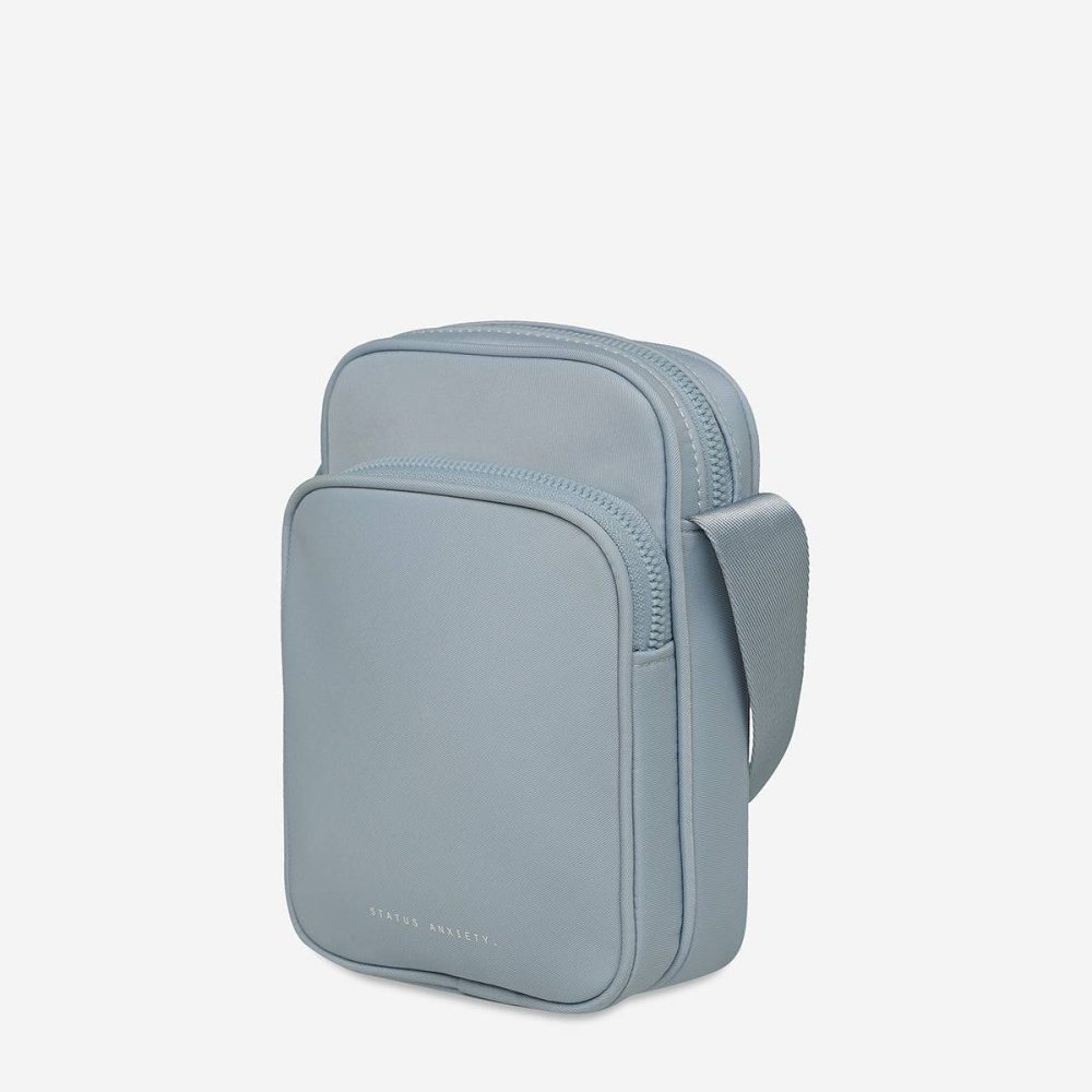 Soft Blue Winnie Recycled Bag - Soft Blue Status Anxiety Crossbody Women - Image 4