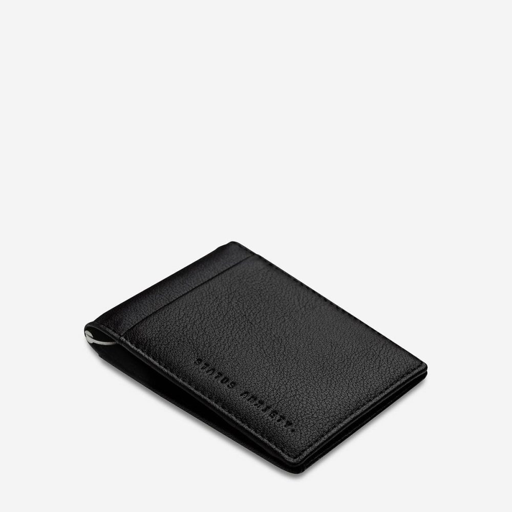 Status Anxiety Bi-Fold Black Men Melvin Wallet - Black - Image 4
