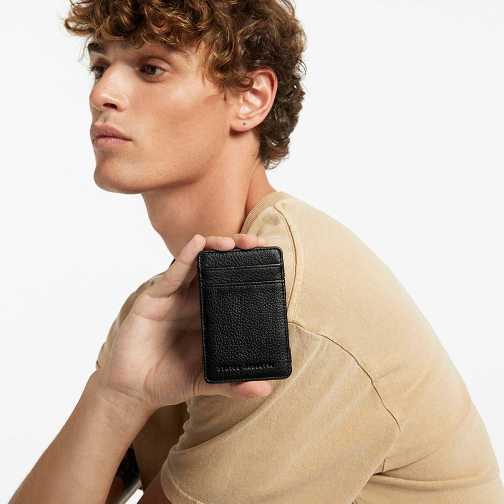 Status Anxiety Black Card Holders Men Flip Wallet - Black - Image 5