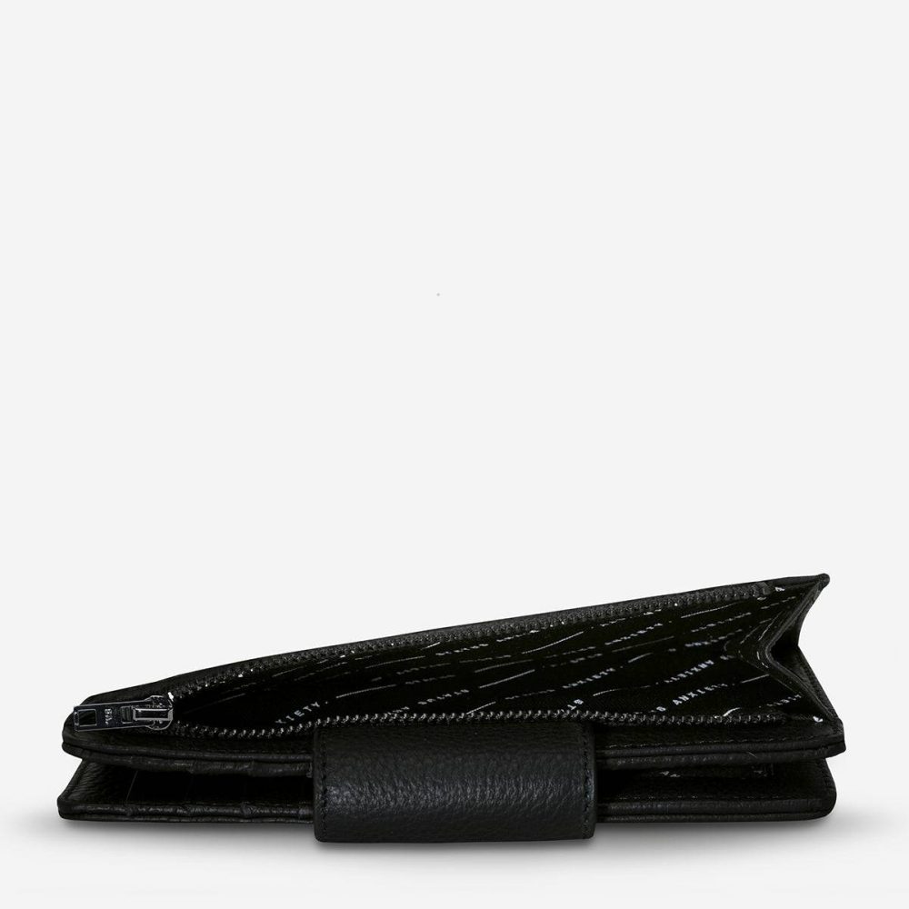 Status Anxiety Black Women Ruins Wallet - Black Medium - Image 4