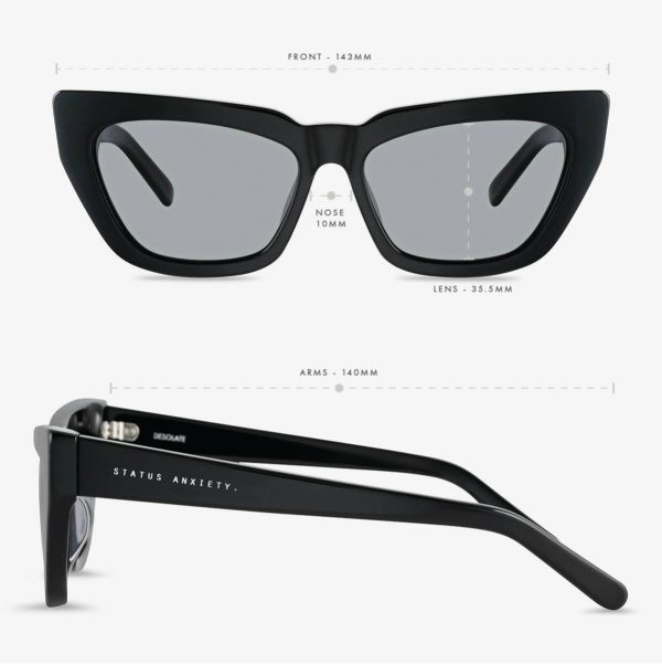 Status Anxiety Desolate Sunglasses - Black Sunglasses Women Black - Image 5