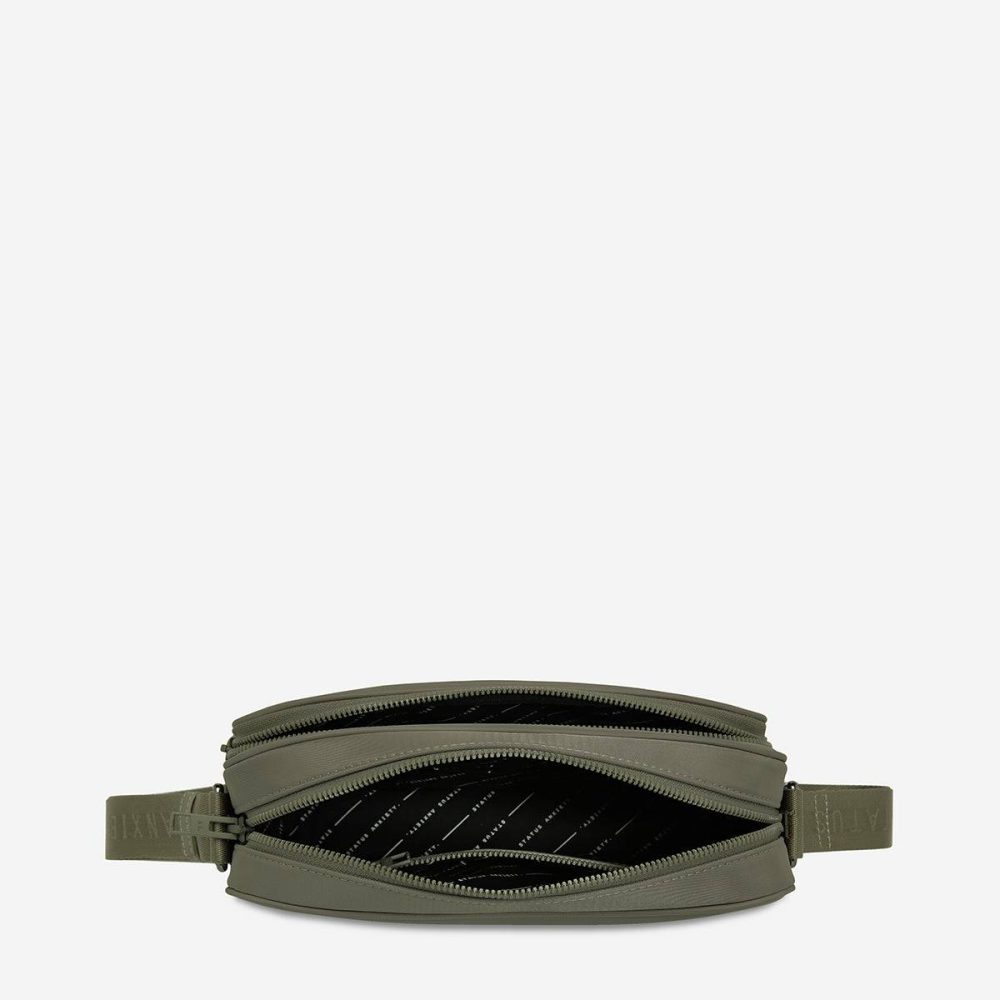 Status Anxiety Olive Women Rani Recycled Bag - Olive Crossbody - Image 5
