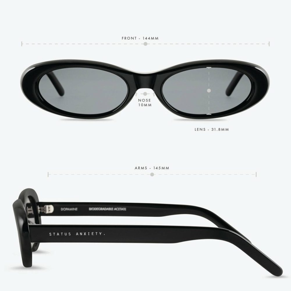 Status Anxiety Sunglasses Dopamine Sunglasses - Black Women Black - Image 5
