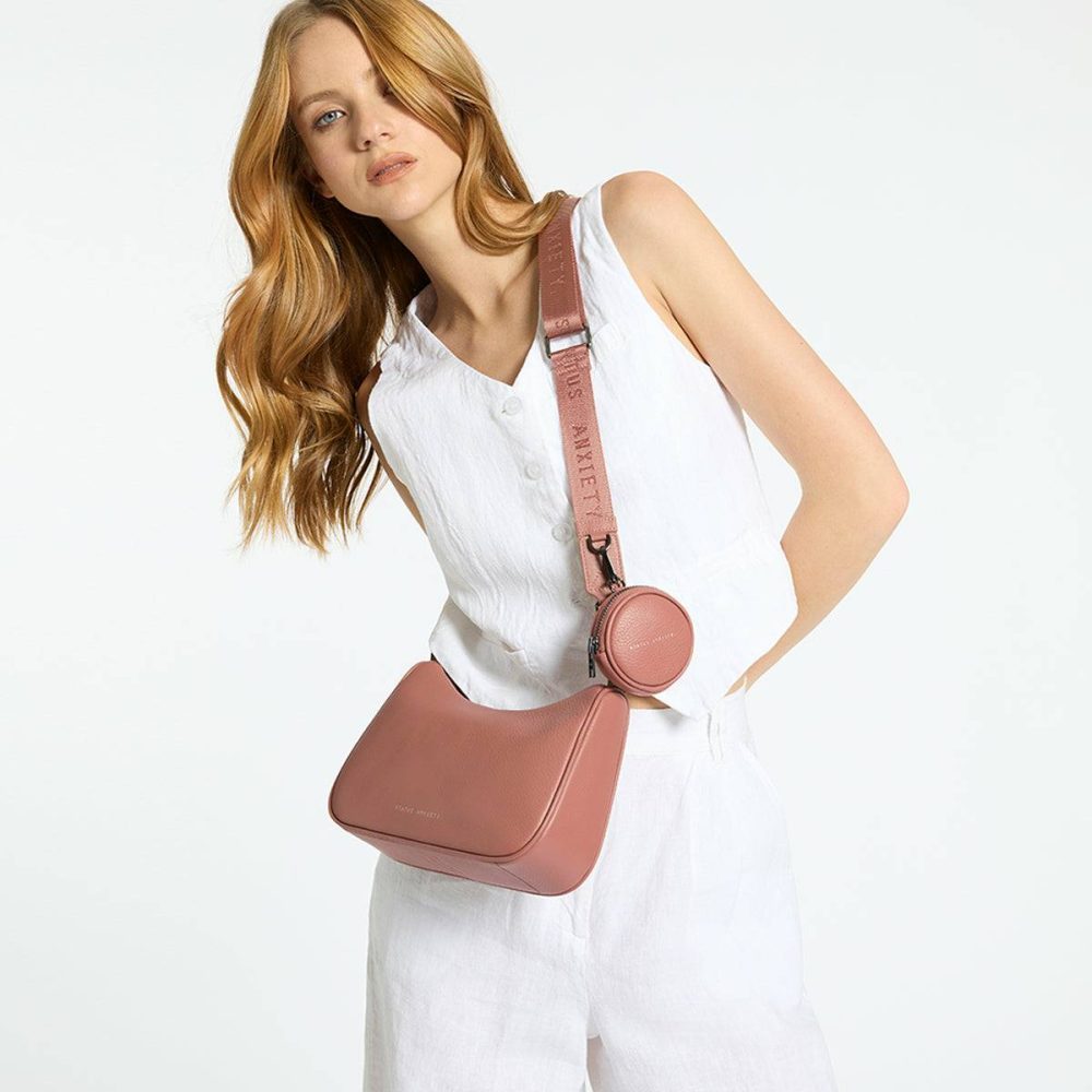 Status Anxiety Web Strap Thin - Dusty Rose Women Dusty Rose Bag Straps - Image 5