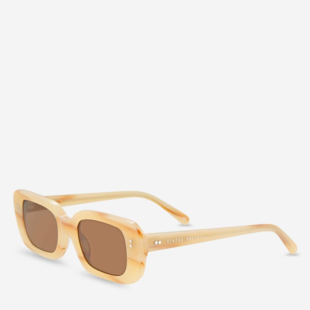 Status Anxiety Women Solitary Sunglasses - Blonde Blonde Sunglasses - Image 2