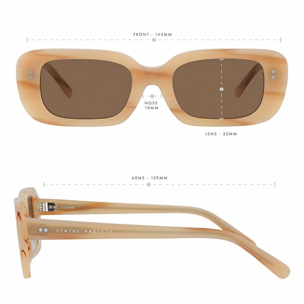 Status Anxiety Women Solitary Sunglasses - Blonde Blonde Sunglasses - Image 5