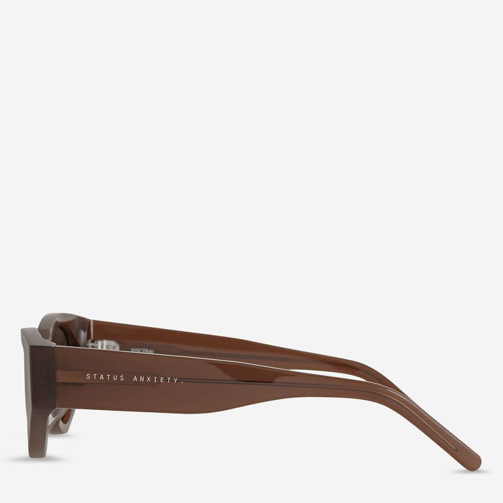 Sunglasses Brown Women Visceral Sunglasses - Brown Status Anxiety - Image 3