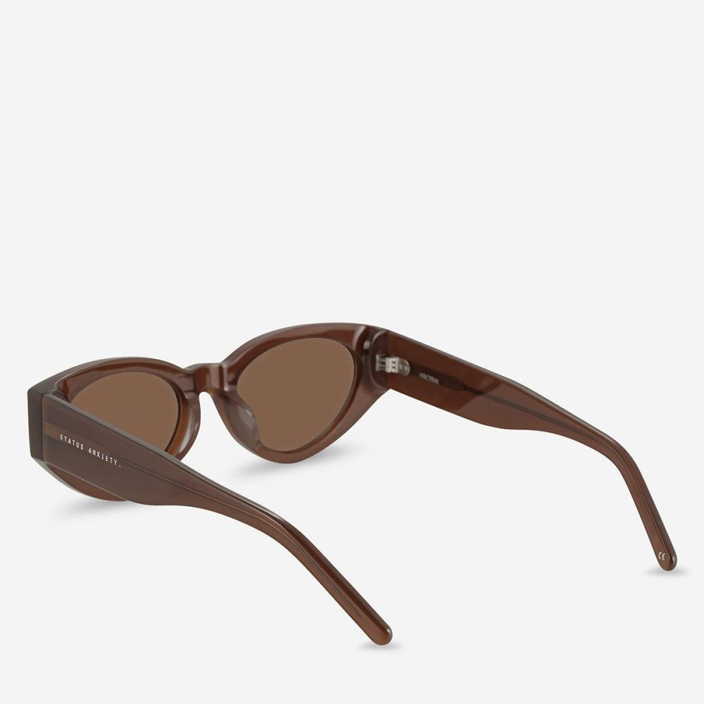 Sunglasses Brown Women Visceral Sunglasses - Brown Status Anxiety - Image 4